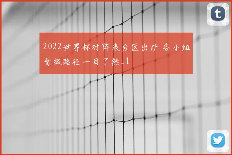 2022世界杯对阵表分区出炉 各小组晋级路径一目了然_1